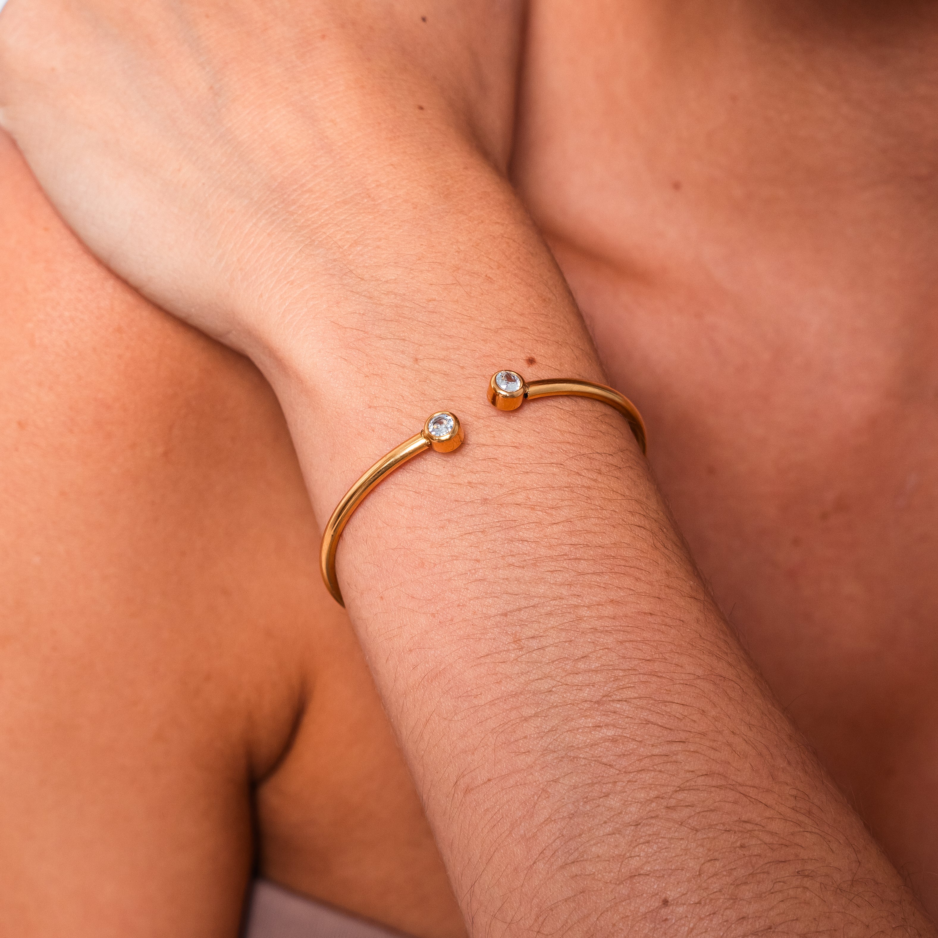 Armbånd med doble krystaller