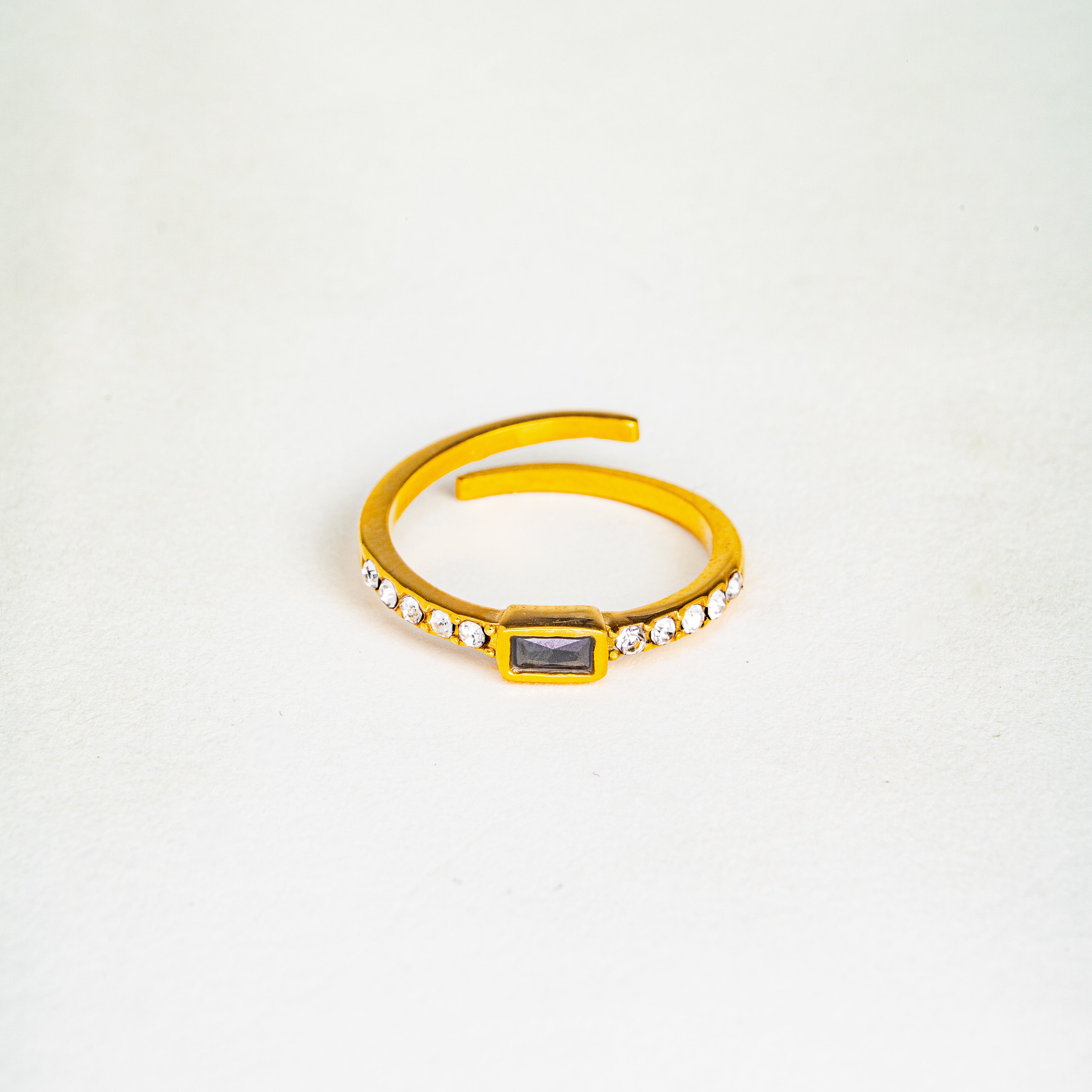 Onyx svart krystallring
